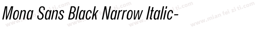 Mona Sans Black Narrow Italic字体转换